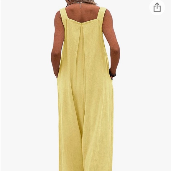 ✨NWT✨ AMAZON Yellow Jumpsuit - Sz XL - Picture 2 of 5
